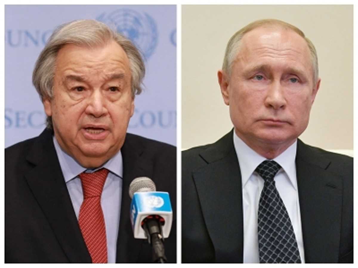 पुतिन, गुटेरेस ने फोन पर अनाज निर्यात पर की चर्चा